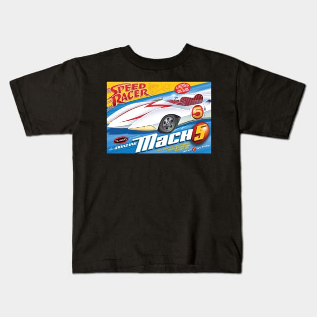 Mach 5 Speed Racer Kids T-Shirt by Ngab Dur Podcast